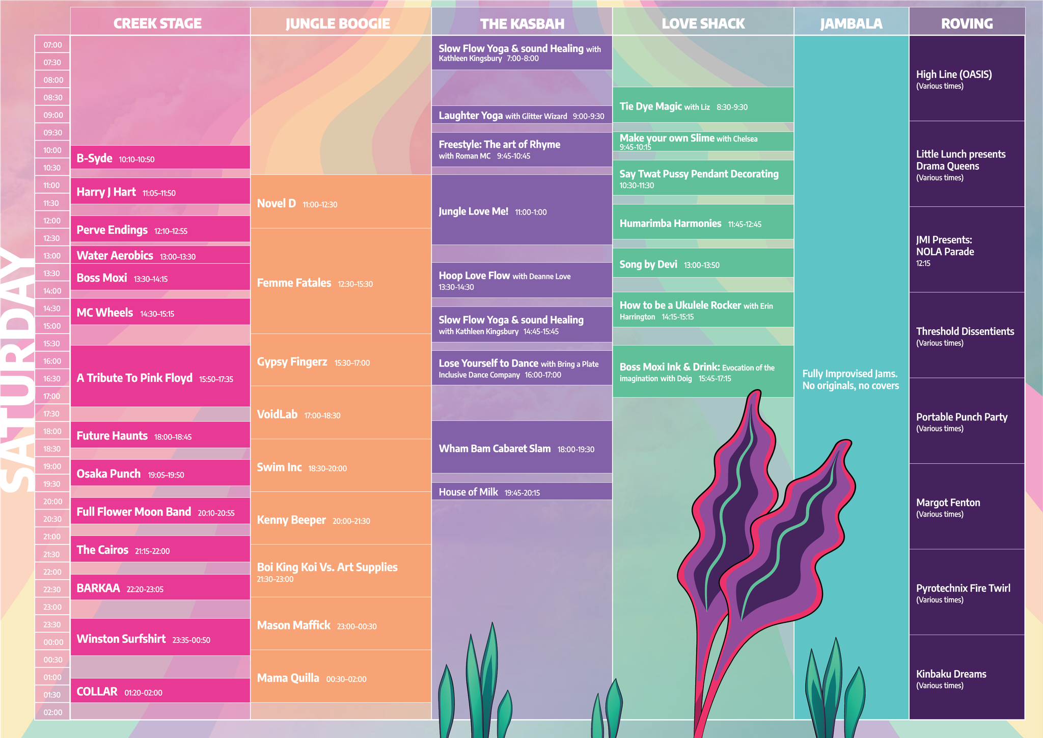 Jungle Love 2021 Saturday timetable