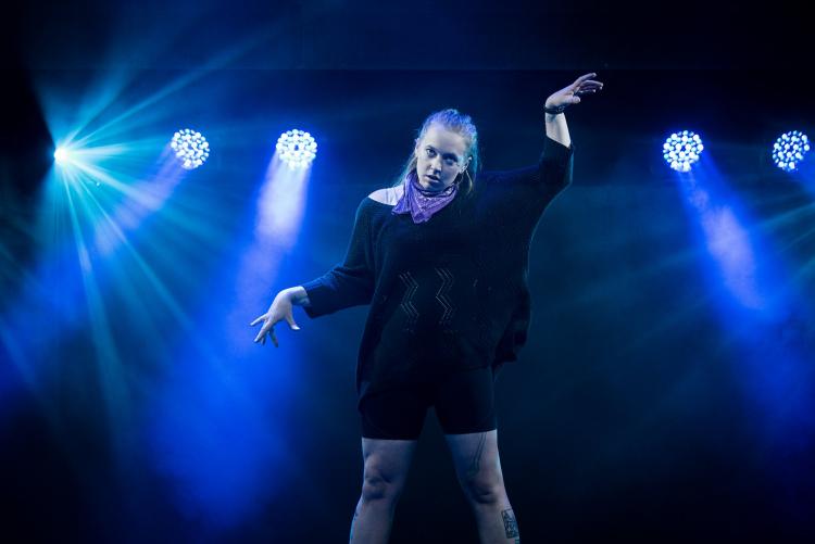 ClockworkManda performing on stage