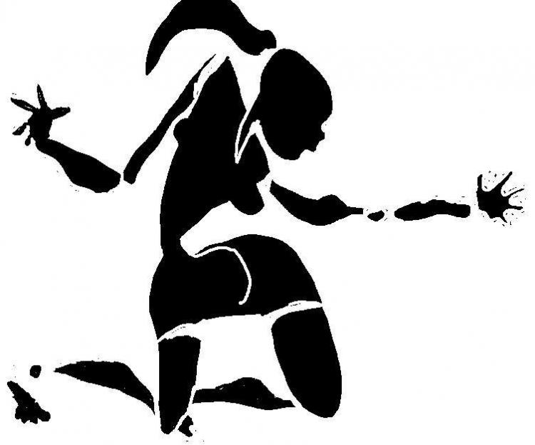 Silhouette of federica caso, performer